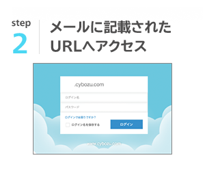 STEP2：メールに記載されたURLへアクセス