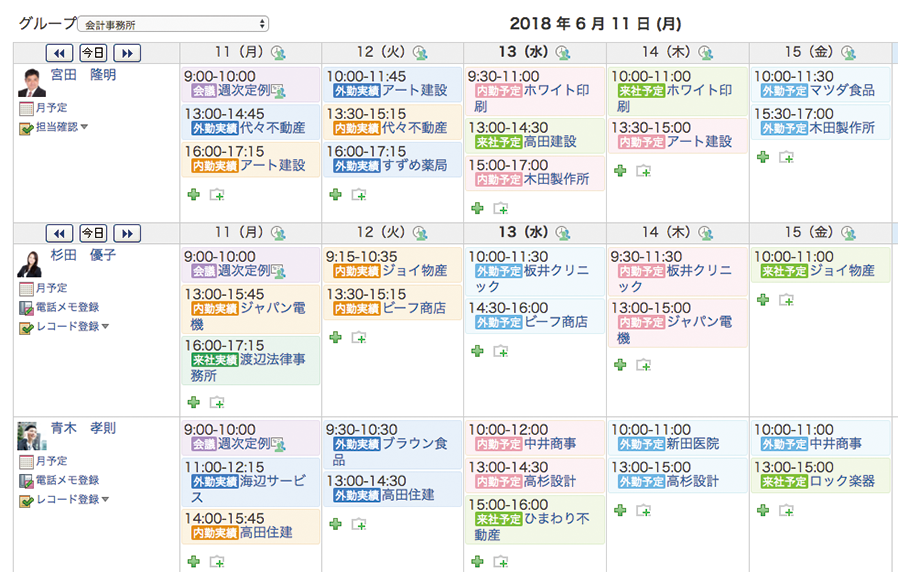 スケジュール共有
