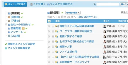 メッセージ画面